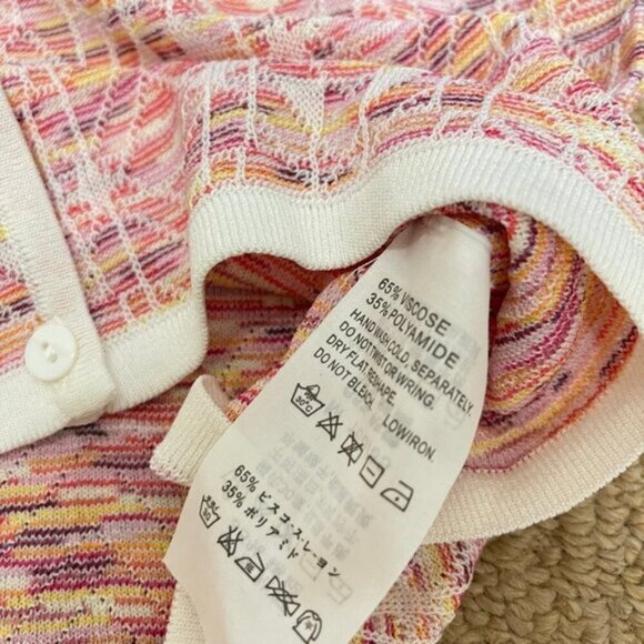 Vintage Camela Geometric Sunset Cardigan Pink - Picture 10 of 11